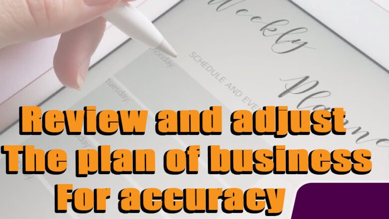 Review and adjust the plan of business for accuracy and clarity